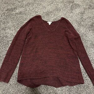 Maroon and black thicker sweater
